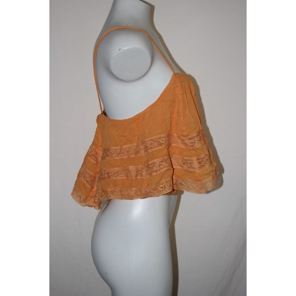 Free People Womens Home Again Crop Camisole Top Orange Boho Casual Various NWT - Picture 4 of 8